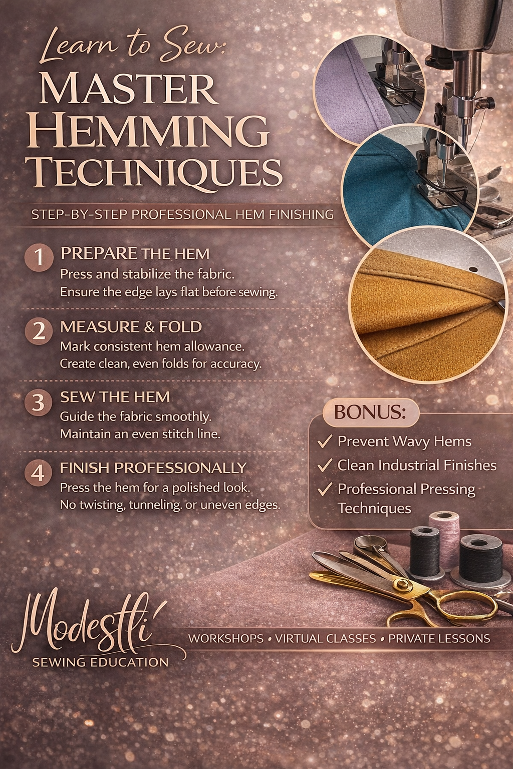 COMING SOON: Master Hemming Techniques Learn Professional Hem Finishing for Beautiful Garments