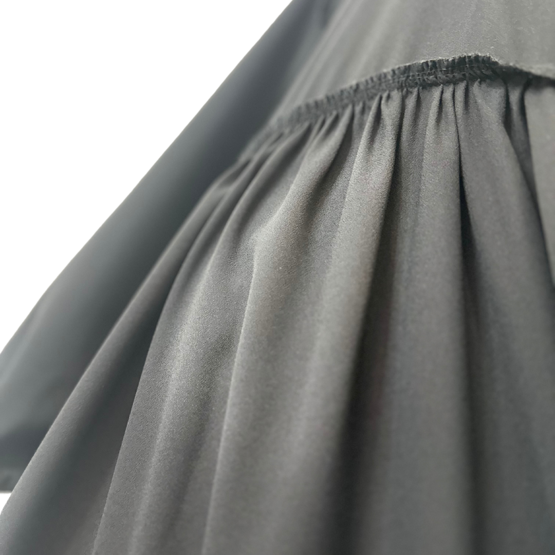 CREPE SATIN TIERED ABAYA