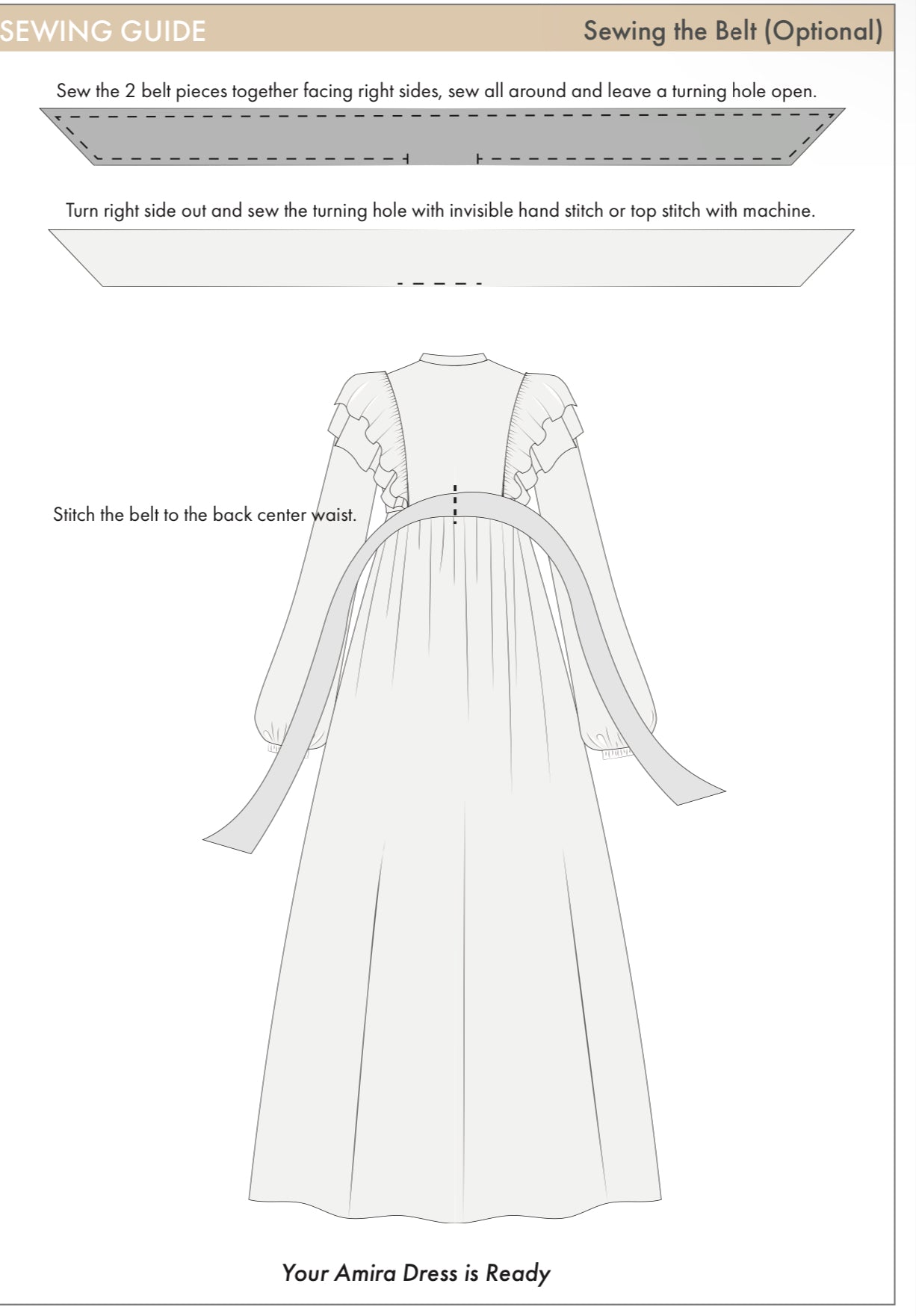 "AMIRA" A4 Sewing Pattern (ASSEMBLY REQUIRED)